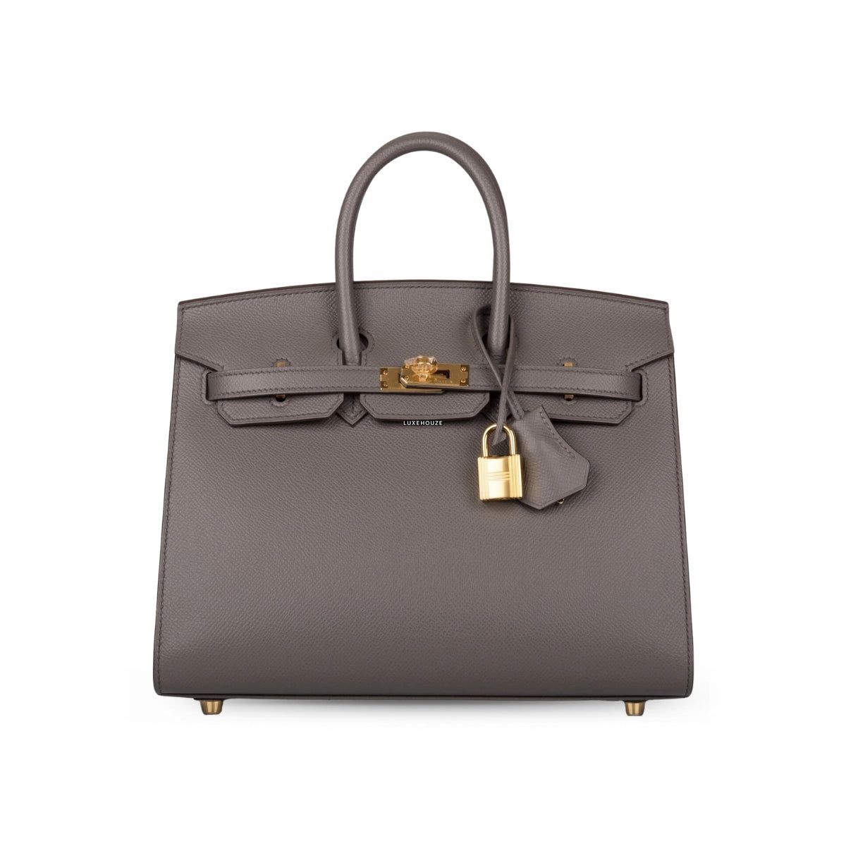 Hermes Birkin 25 Etain Epsom Sellier GHW U