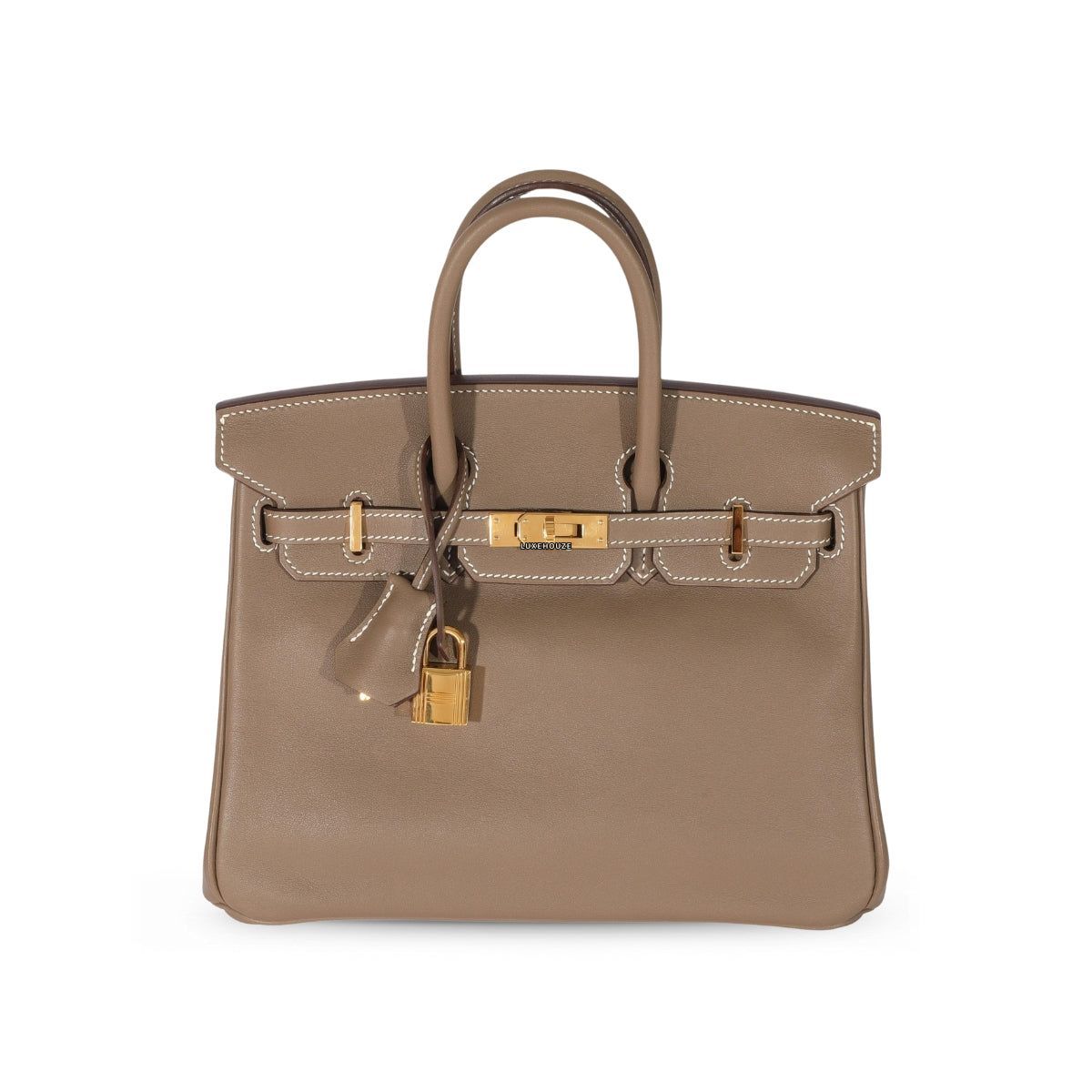 Hermes Birkin 25 Etoupe Swift GHW W