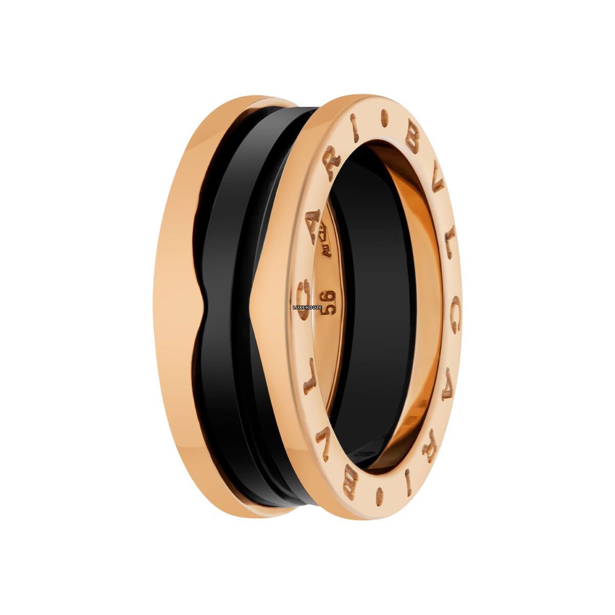 Bulgari B.ZERO1 RING 347044 Rose Gold / Ceramic