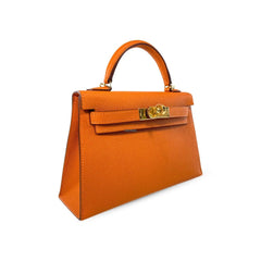 Hermes Kelly 20 Orange Epsom GHW W