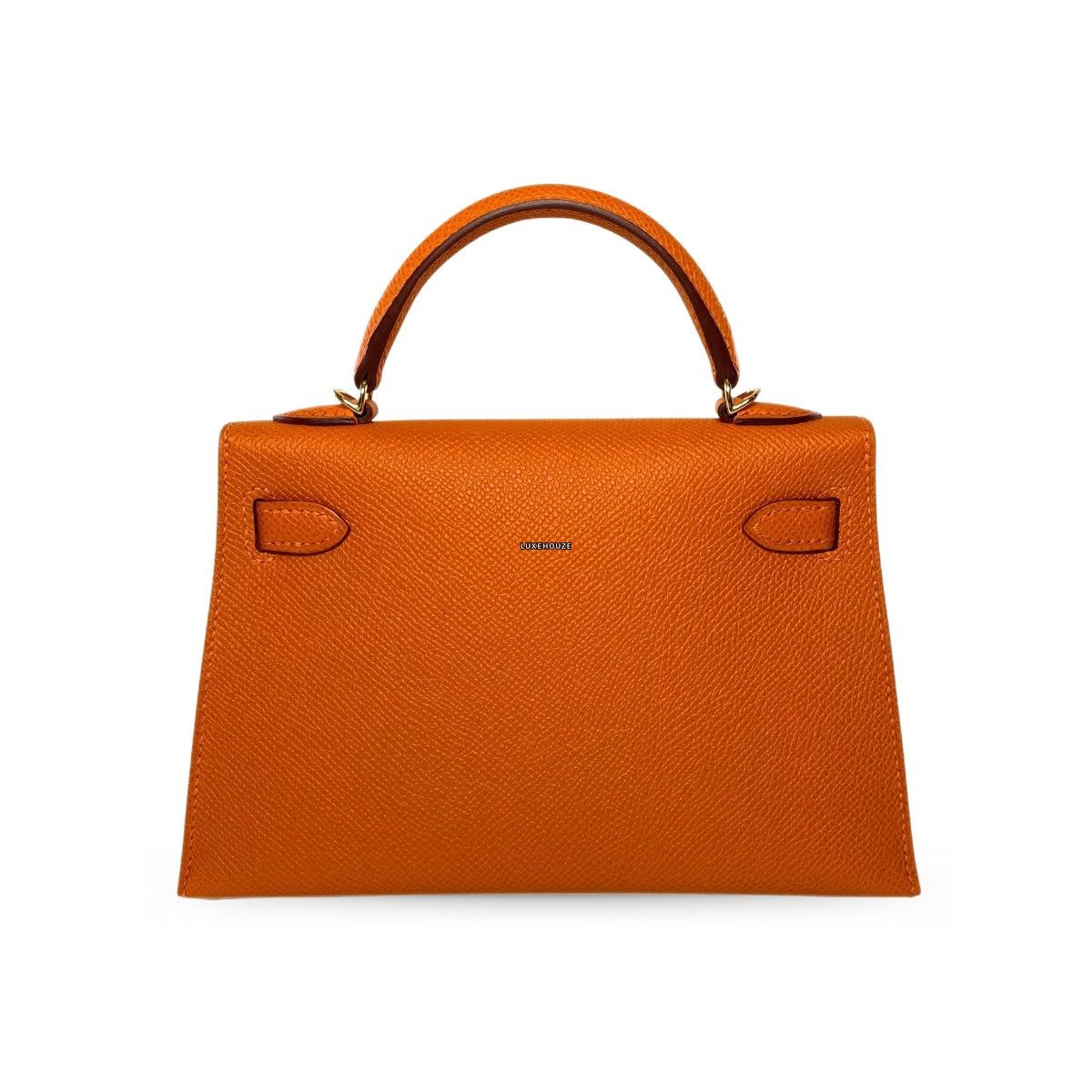 Hermes Kelly 20 Orange Epsom GHW W