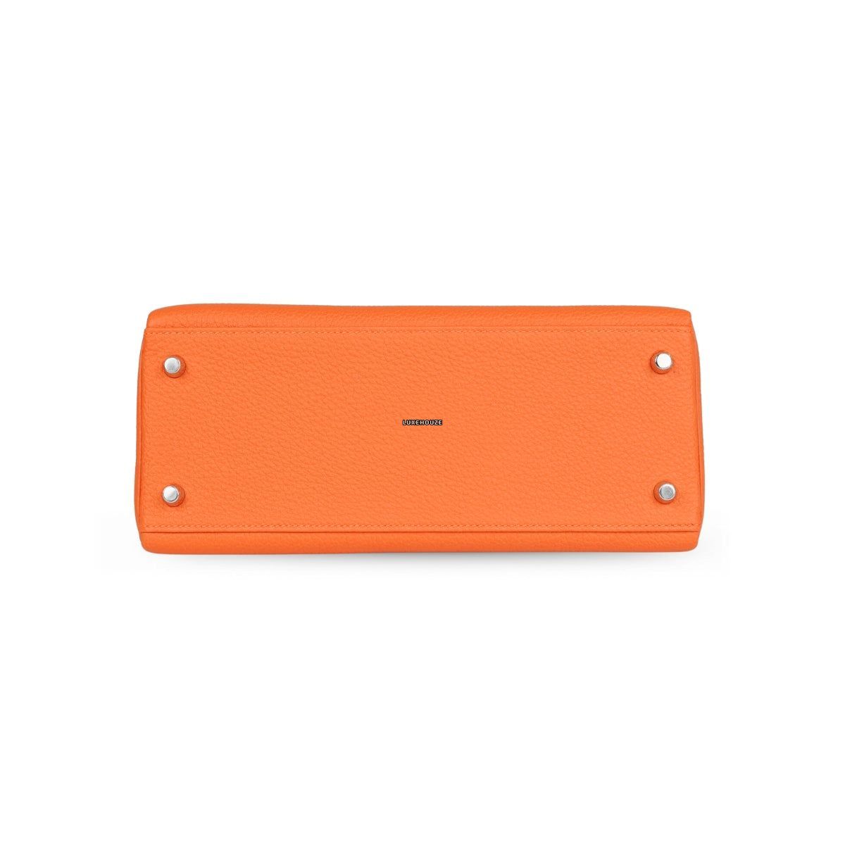 Hermes Kelly 28 Orange Minium Togo PHW W