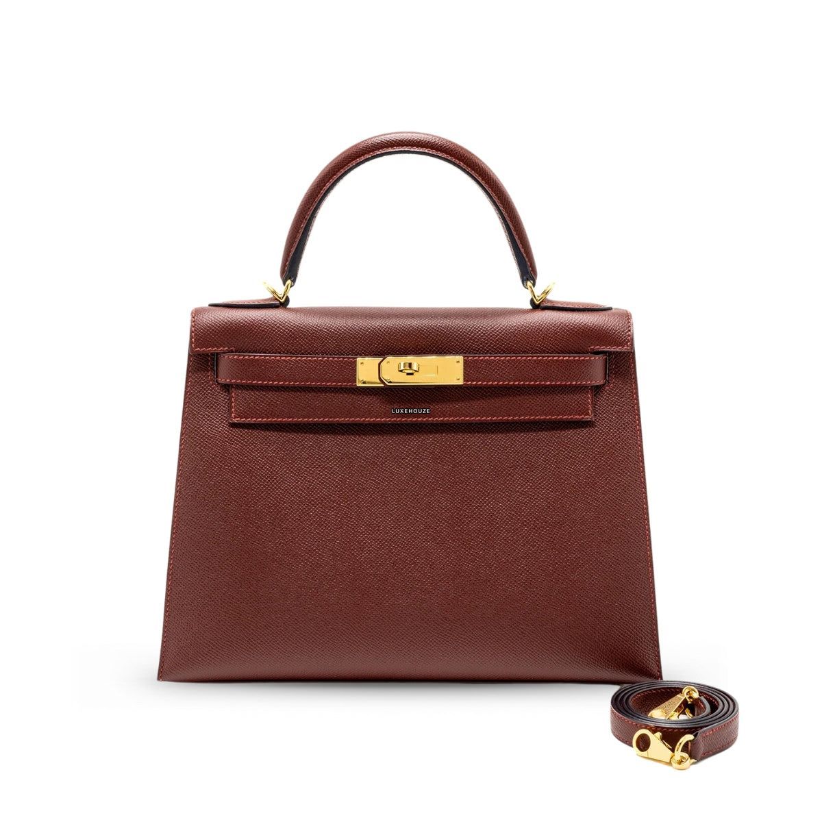 Hermes Kelly 28 Rouge H Epsom Sellier GHW W