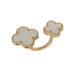 Van Cleef & Arpels Magic Alhambra Between the Finger Ring 18K Yellow Gold Mother-of-pearl VCARN05500 