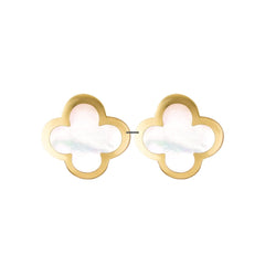 Van Cleef & Arpels Pure Alhambra Earstuds 18K Yellow Gold Mother-of-pearl VCARA38800