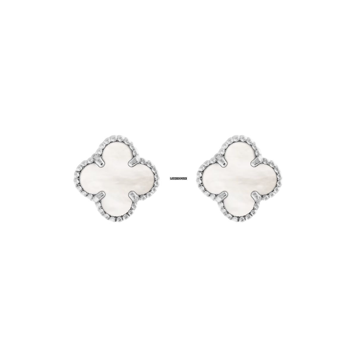 Van Cleef & Arpels Sweet Alhambra Earstuds 18K White Gold Mother-of-pearl VCARG12000