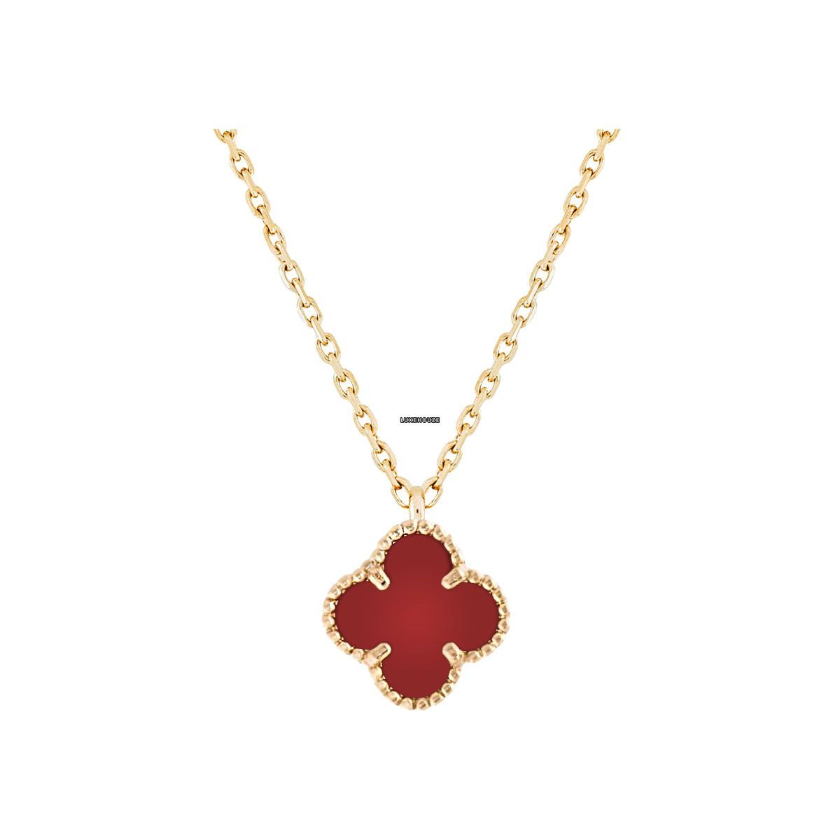 Van Cleef & Arpels Sweet Alhambra Pendant 18K Rose Gold Carnelian VCARN59M00