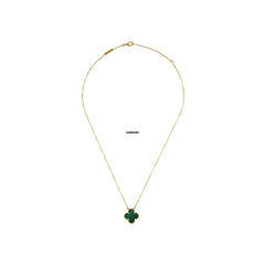 Van Cleef & Arpels Vintage Alhambra Pendant 18K Yellow Gold Malachite VCARO9VA00