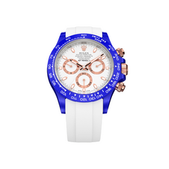 Aet Remould Daytona - Blue & White Classic Rubber Straps (Limited Edition of 18 Pieces)